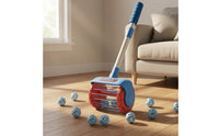 Vacuum-Style Push Toy Wheeled Push-and-Roll Cart Toy Rattling for Children