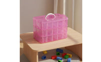 3-Layer Storage Box Multipurpose Transparent Organizer Box Clear View Portable Craft Organizer for Vanity