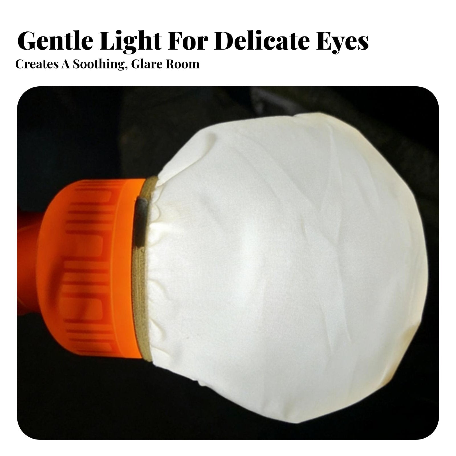 Glare-Reducing Lamp Cover Reusable Softener Cap Washable Lamp Shade Light Softener for Infants, Nursery, Bedside