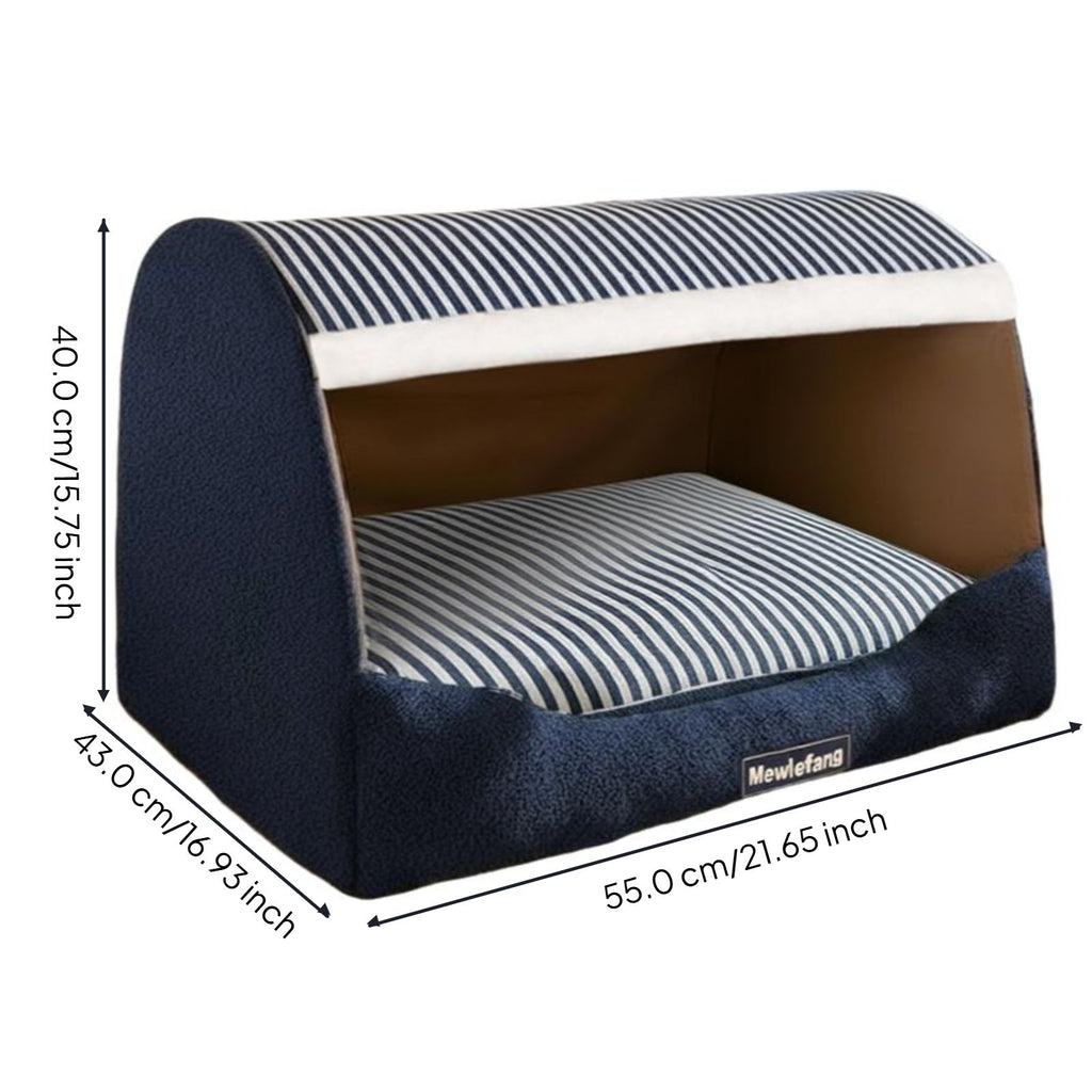 Insulated Indoor Dog House Bed, Removable, Non-Slip Den