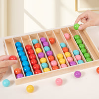 Wooden Tray Ball Game Raised Sides Learning Toy Hand-Eye Coordination