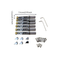 6 Pieces Stringless Guitar Bridge Adjustable Split Bridge Saddle Musical Equipment for Custom Build