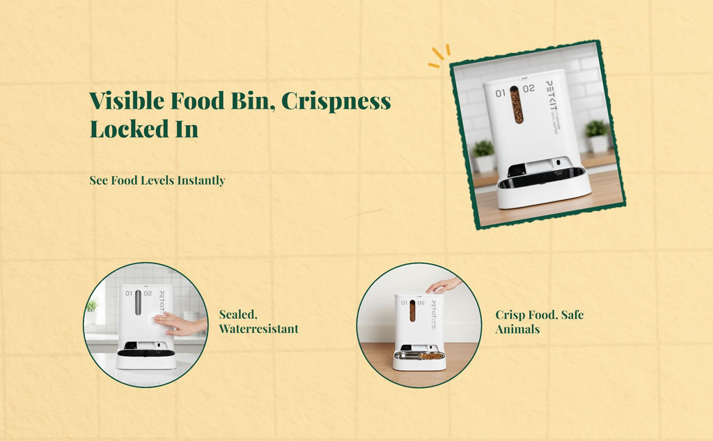 Smart Automatic Pet Feeder with Camera, Large Capacity