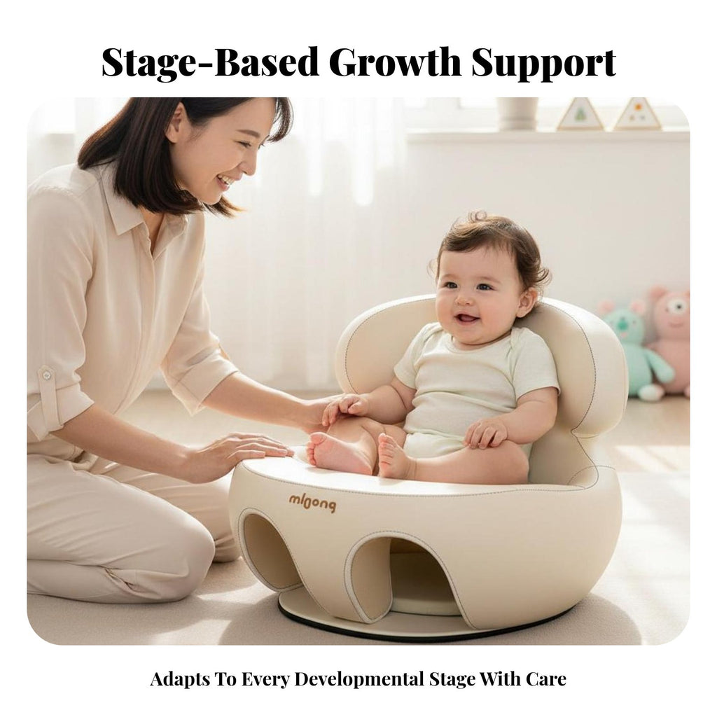 Inflatable avian Trainer Infant Floor Seat Builtinflatable inflation mechanism for Babies