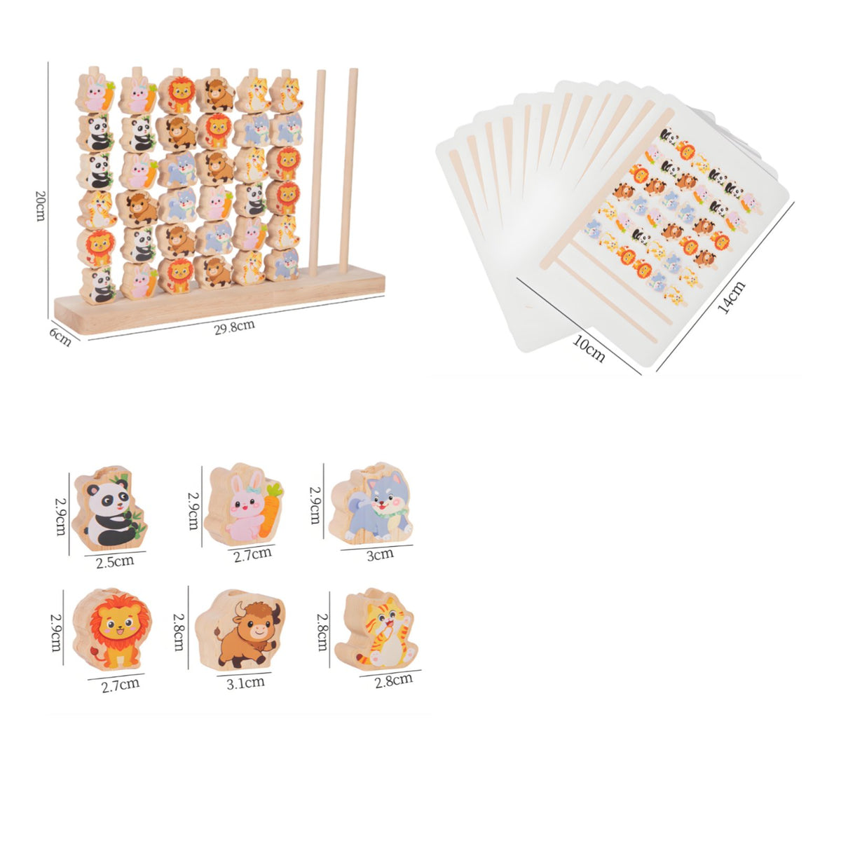 Creature Bead Threading Toy Color Recognition Montessori Counting Toy Polished