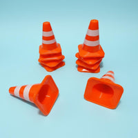 Miniature Traffic Cone Odorless Material Toy Road Cones and Barriers Spark Imagination Sand Table Barrier Model for Hobbyists, Educational Projects