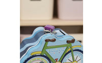 Cycle Shaped Piggy Bank Great Gift Idea Cartoon Change Bank with Lock Promotes Saving Routines Lockable Animal Tin for Kids, Children