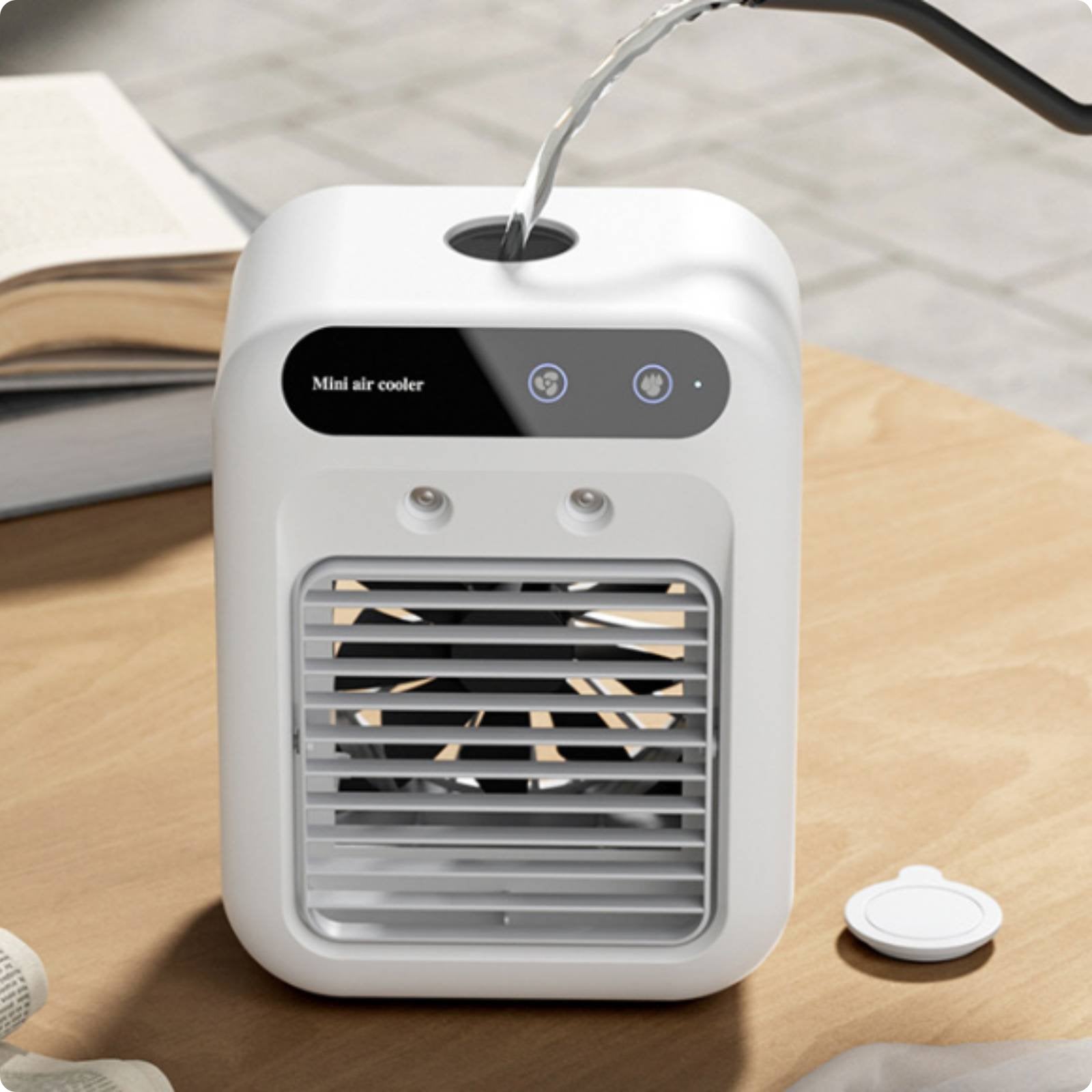 Mini Pet Air Cooler Humidifying Pet Spray Fan Compact for Summer, Pets, Cats