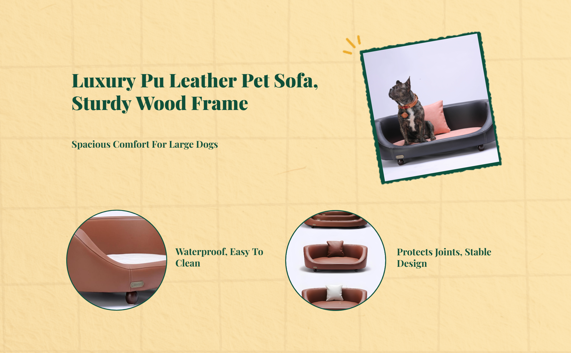 Plush pet sofa bed with removable cover