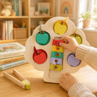 Apple Sorting Game Hand-Eye Coordination Color Matching Game Polished Edges