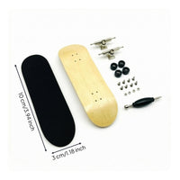 Maple Finger Skateboard Metal Trucks Maple Fingerboard Soft PU