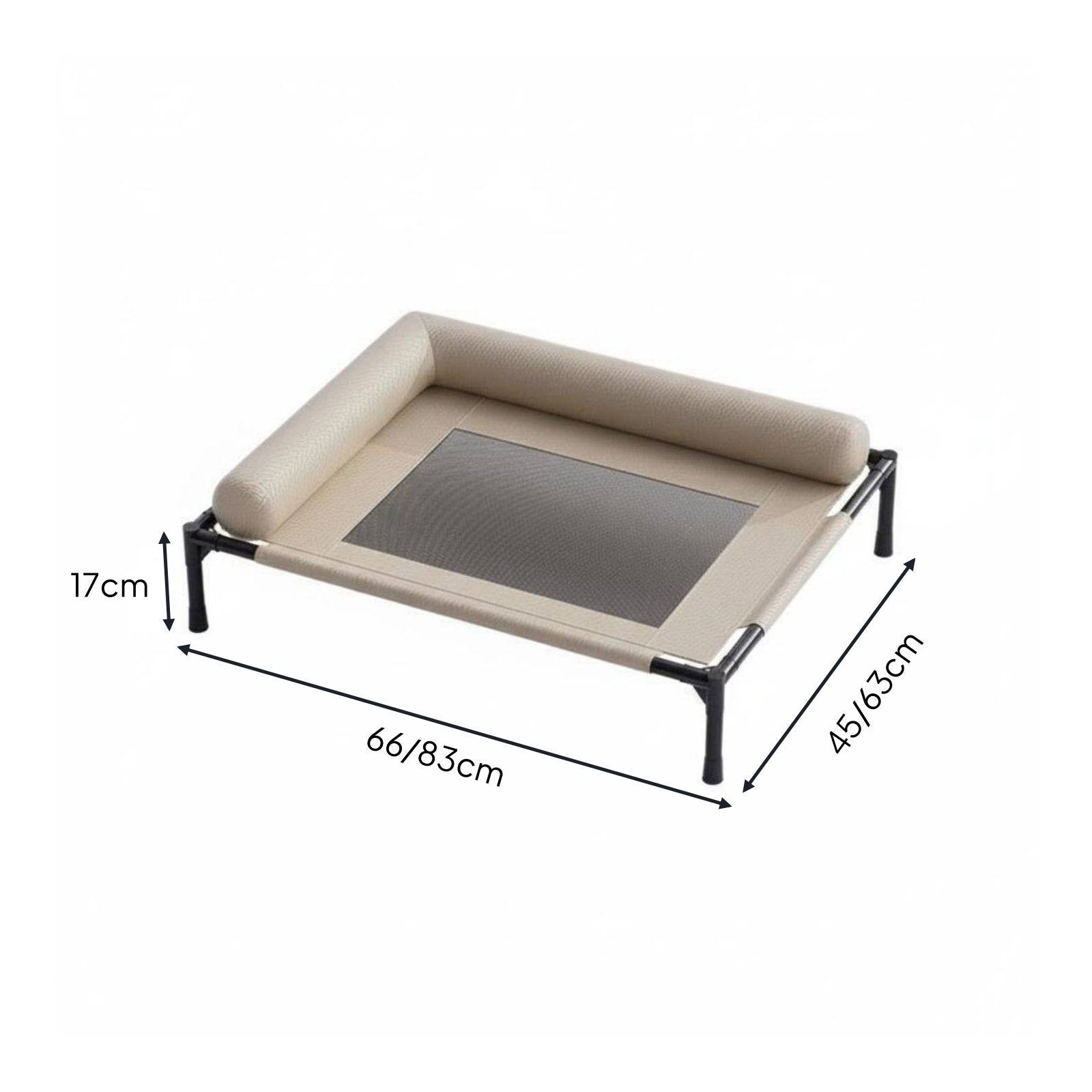 Elevated Dog Bed Easy to Clean Raised Pet Cot Sturdy Metal Frame for Outdoor