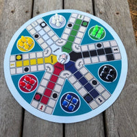 Round Flying Chess Board Family Fun 6 Player Ludo Game Set Portable Circular Board Game for Kids, Party, Travel, Outdoor