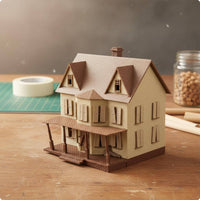 1/87 Scale House Kit European Design HO Scale Building Model Highly Detailed