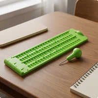 Braille Slate and Stylus Hinged Top Learning Aid Plastic