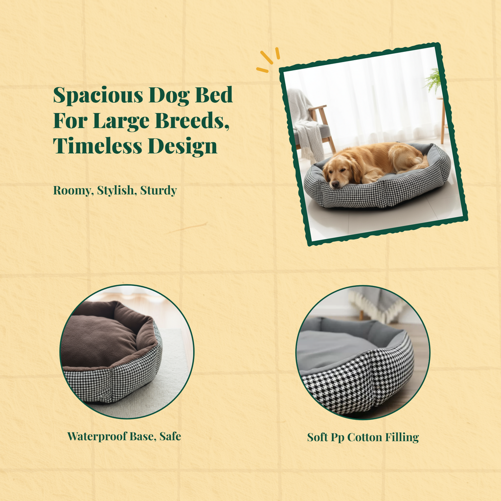 Dog Bed Removable washable cover Large non-slip mat Kennel pad
