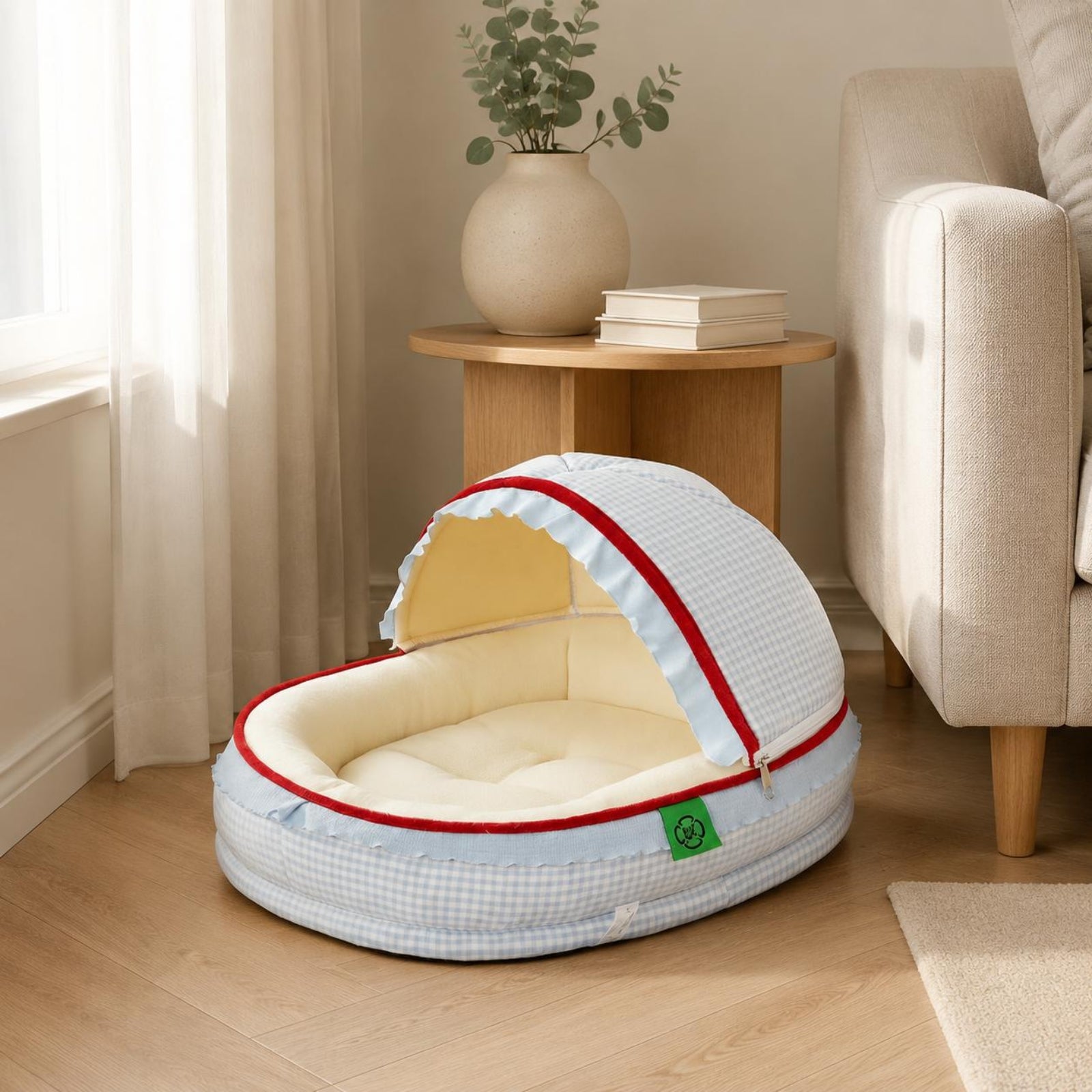 Semi Enclosed Cat Bed All Season Semi Enclosed Pet Bed Warm and Cozy Cradle Style Cat Nest for Cats