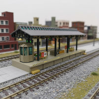 HO Scale Train Station Platform Easy Assembly HO Scale Station Platform Painted