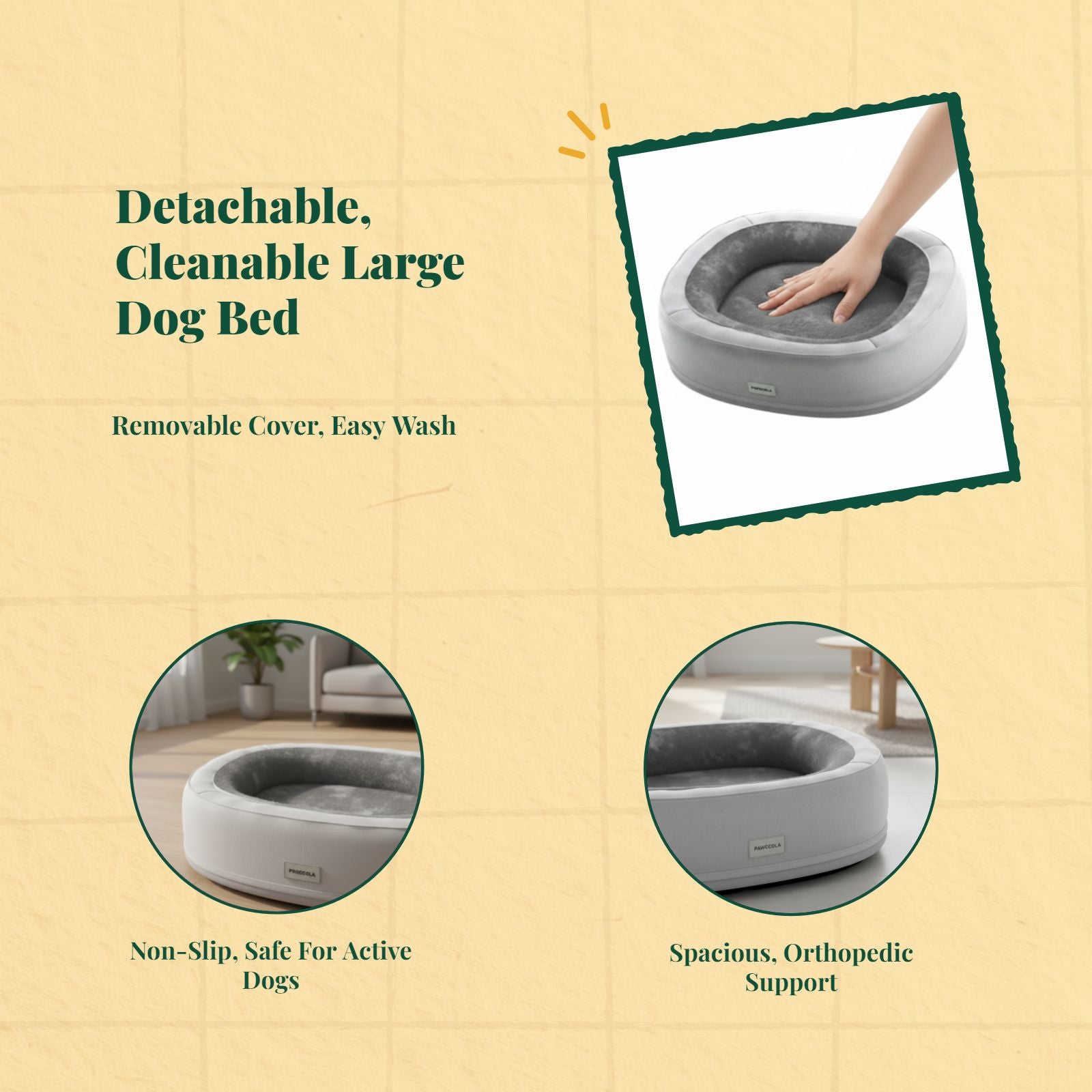 Orthopedic dog bed, thick padding