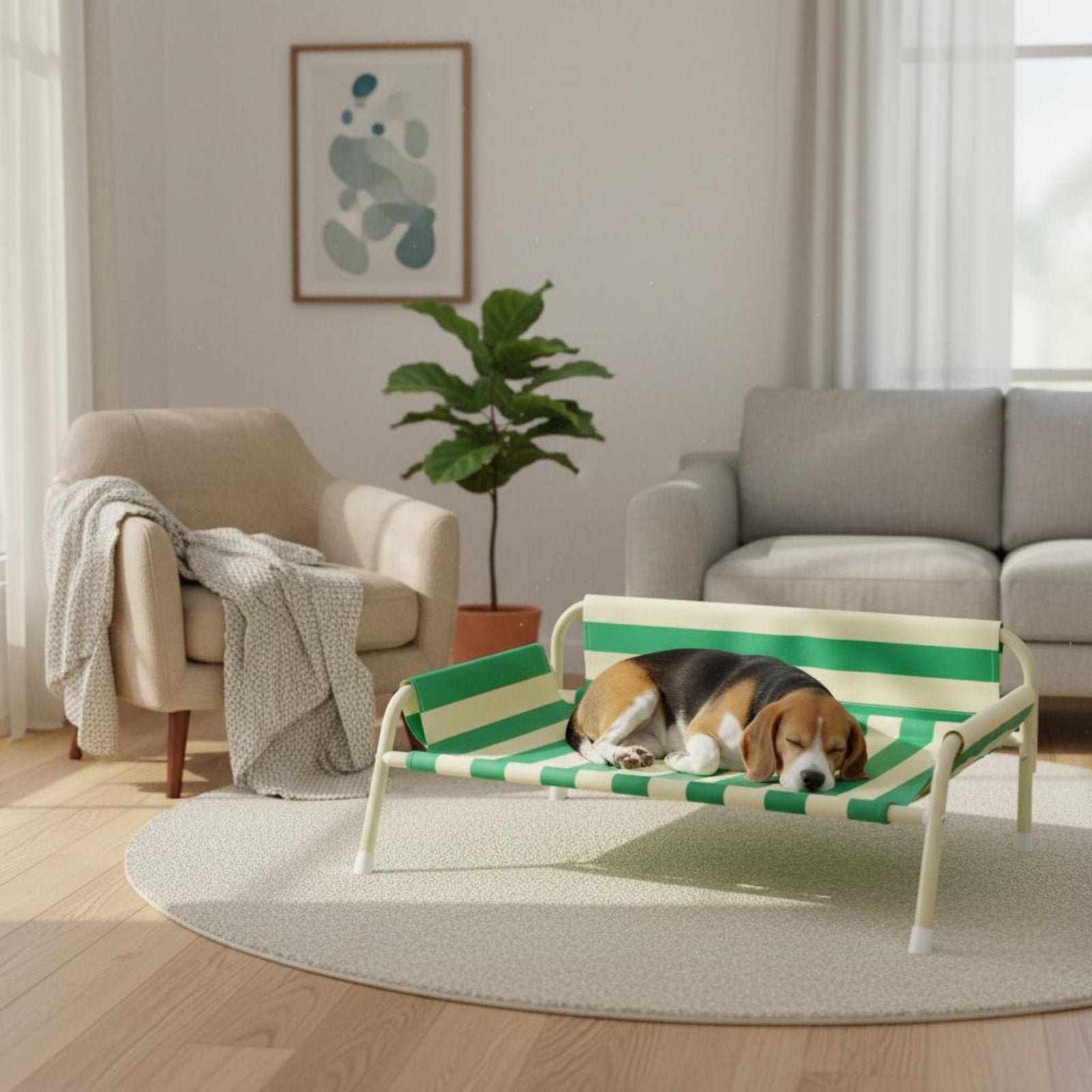 Elevated Dog Bed Long-Lasting Raised Pet Cot Water-Resistant-Proof for Indoor