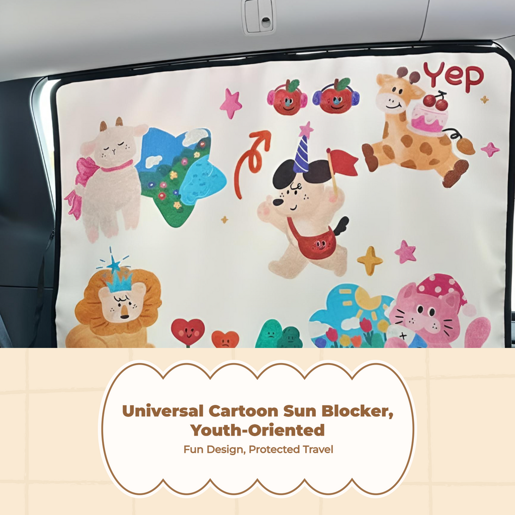 Car sun & cover screen, Solar Protector, magnetized Attachment, Privacy, Universal Fit, Side pane sun shield for infant, Kids, animals