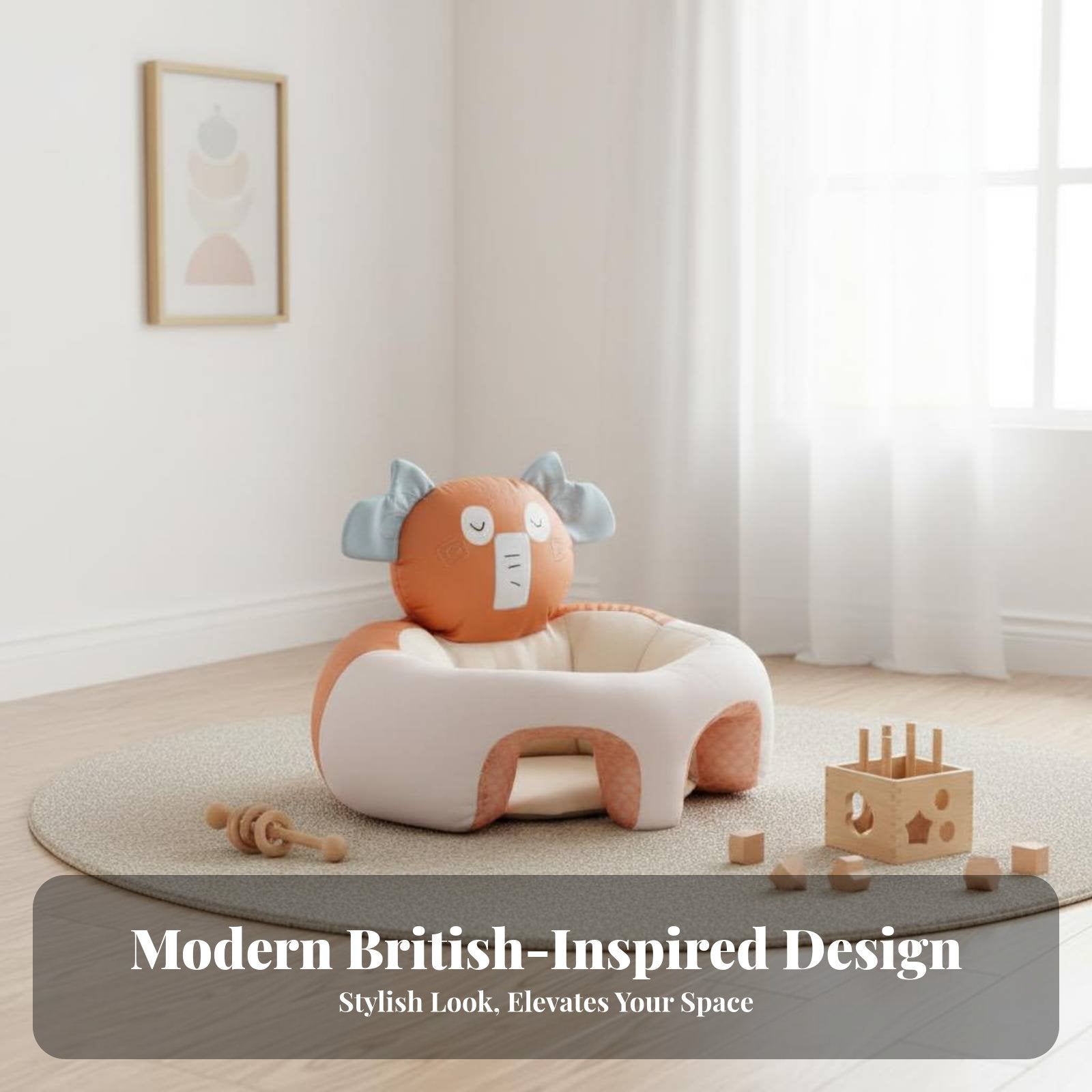 CreatureShaped Sitting Aid Learn to Sit Aid Soft Fabric Dinosaur Baby Sofa