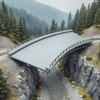 Curved Railway Bridge Engineered for Train Displays, Hobbyists