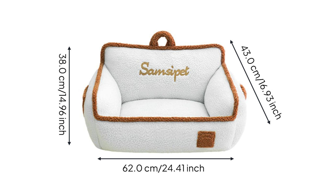 Warm Dog Bed, Removable Pad, Calming Pet Sofa