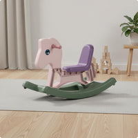Multifunction Ride Toy Cognitive Training Rocking Horse Smooth Edges Rocking Slide Car for Children, Indoor, Home