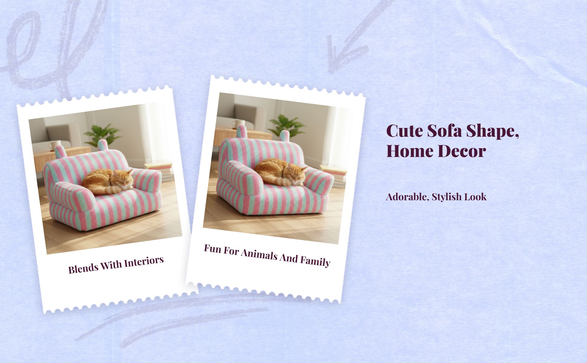 Cat Bed, All-Season, Thick, Removable, Washable, Indoor Sofa