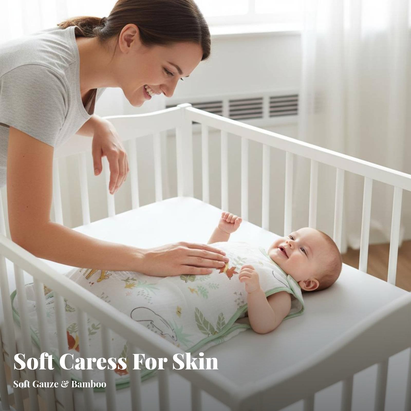 Sleeveless infant Swaddle Antithrash Design sleep bag Lightweight for Summer