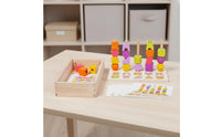 Color and Shape Sorting Activity Sanded Edges Pattern Matching Block Game Color Matching Activity Long-Lasting Wood Construction
