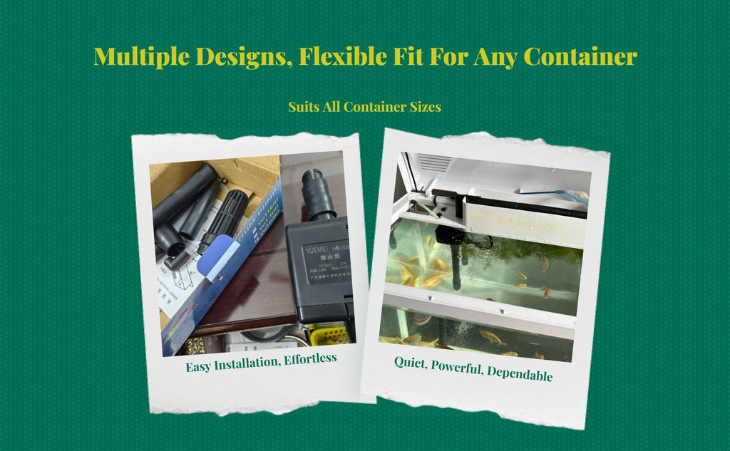 Aquatic Habitat Underwater Pump, Fish Habitat strainer, Oxygenation, Low Noise Filtration, Multilayer Internal Power strainer, Indoor and Outdoor Fish Pond Accessory
