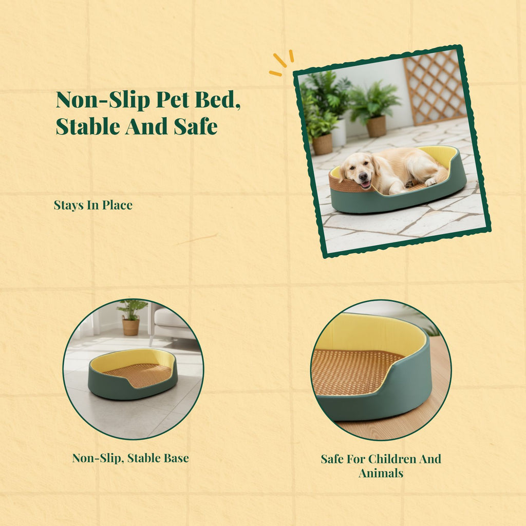 Dog Cooling Mat, auto-cooling pet bed, cleanable non-slip crate pad, summer comfort for large dogs and felines, suitable for all seasons