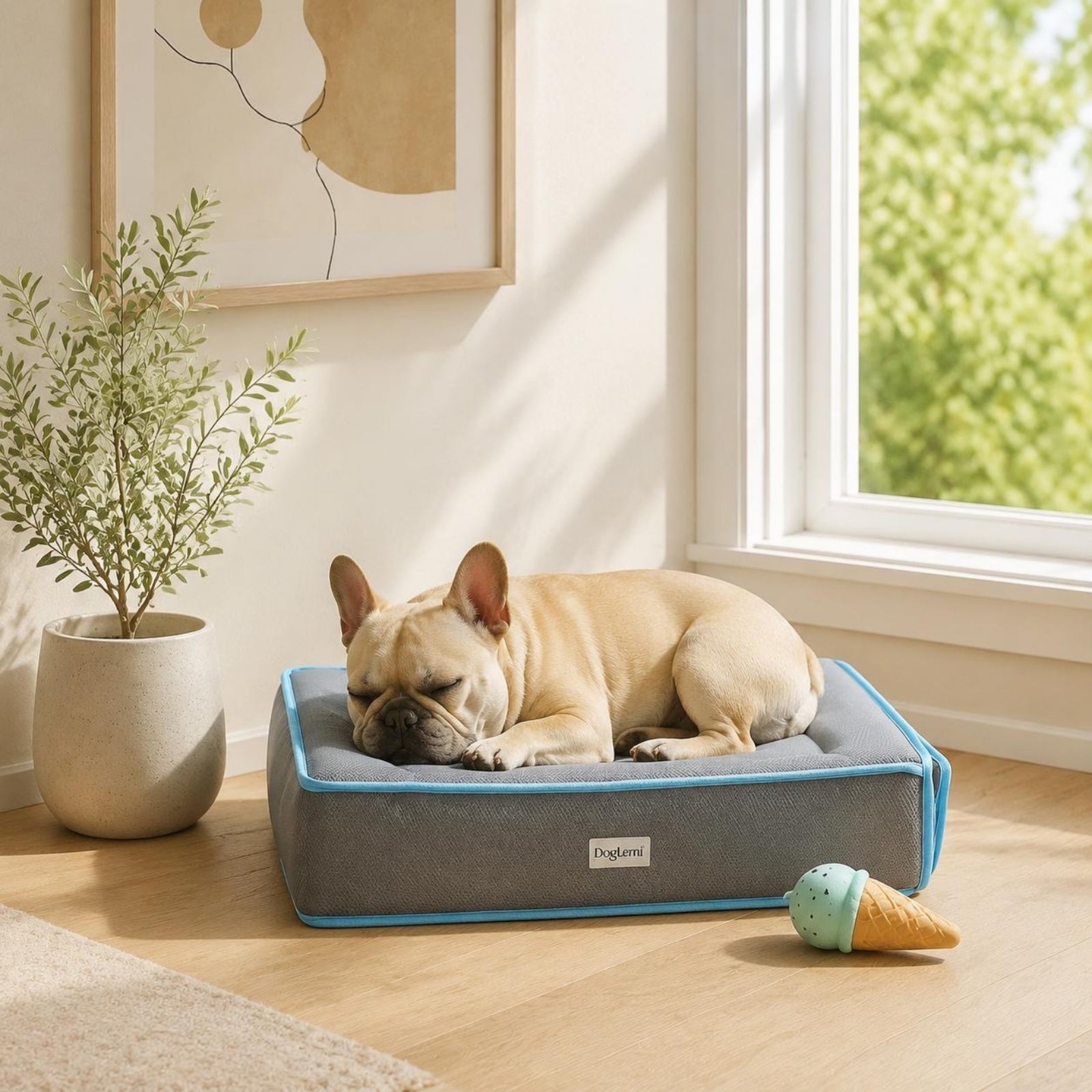 Cooling Dog Bed Low-Height Small Dog Bed Removable