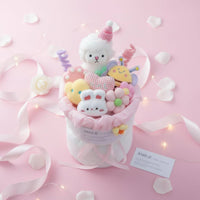 Lamb Plushie Arrangement Handmade Aesthetic Stuffed Sheep Flower Box Cuddly