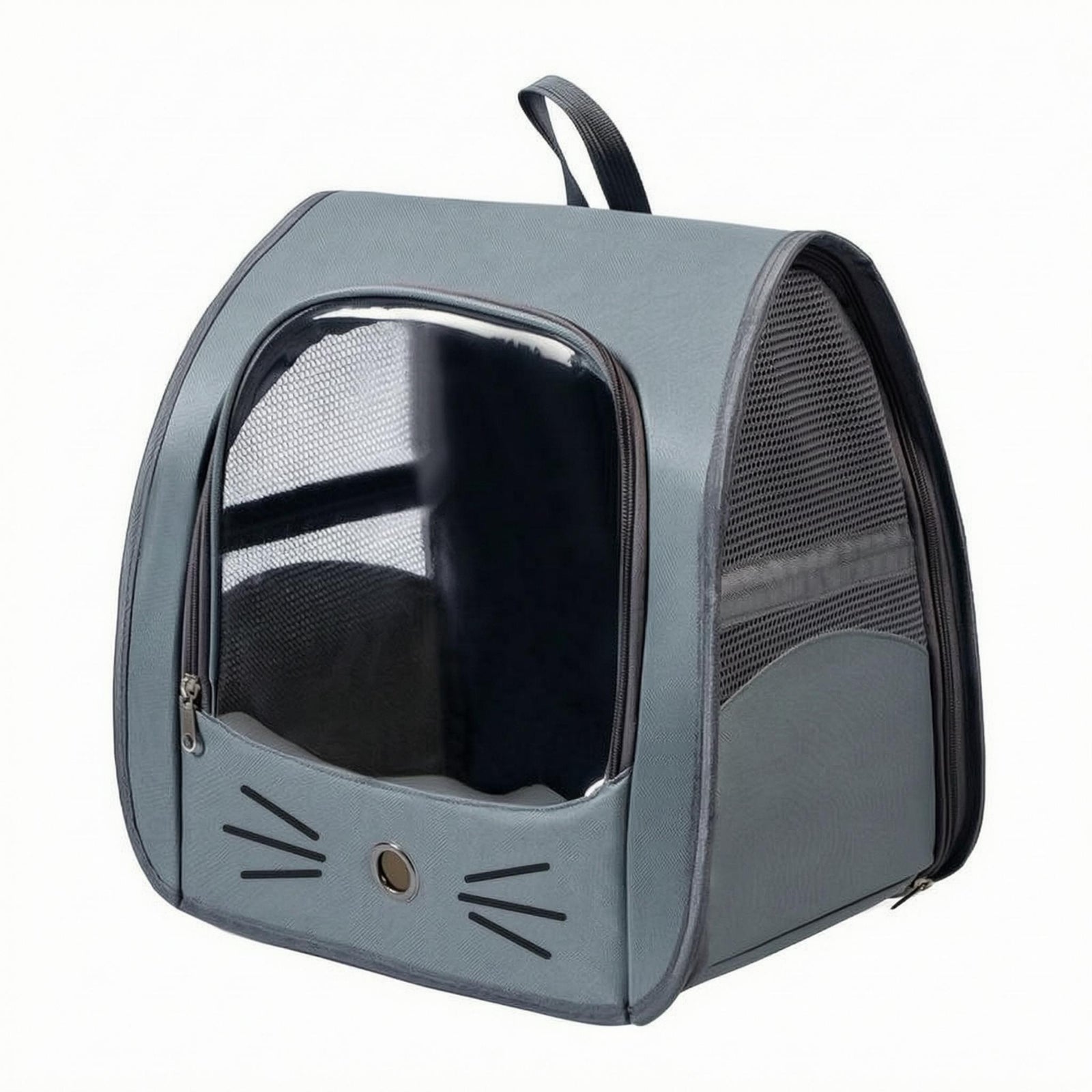 Cube Pet Carrier Ventilation Holes Cat Travel Backpack Chest Buckle