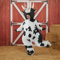 Inflatable Cow Costume Funny Cow Inflatable Suit Full-Body for Stage Performance