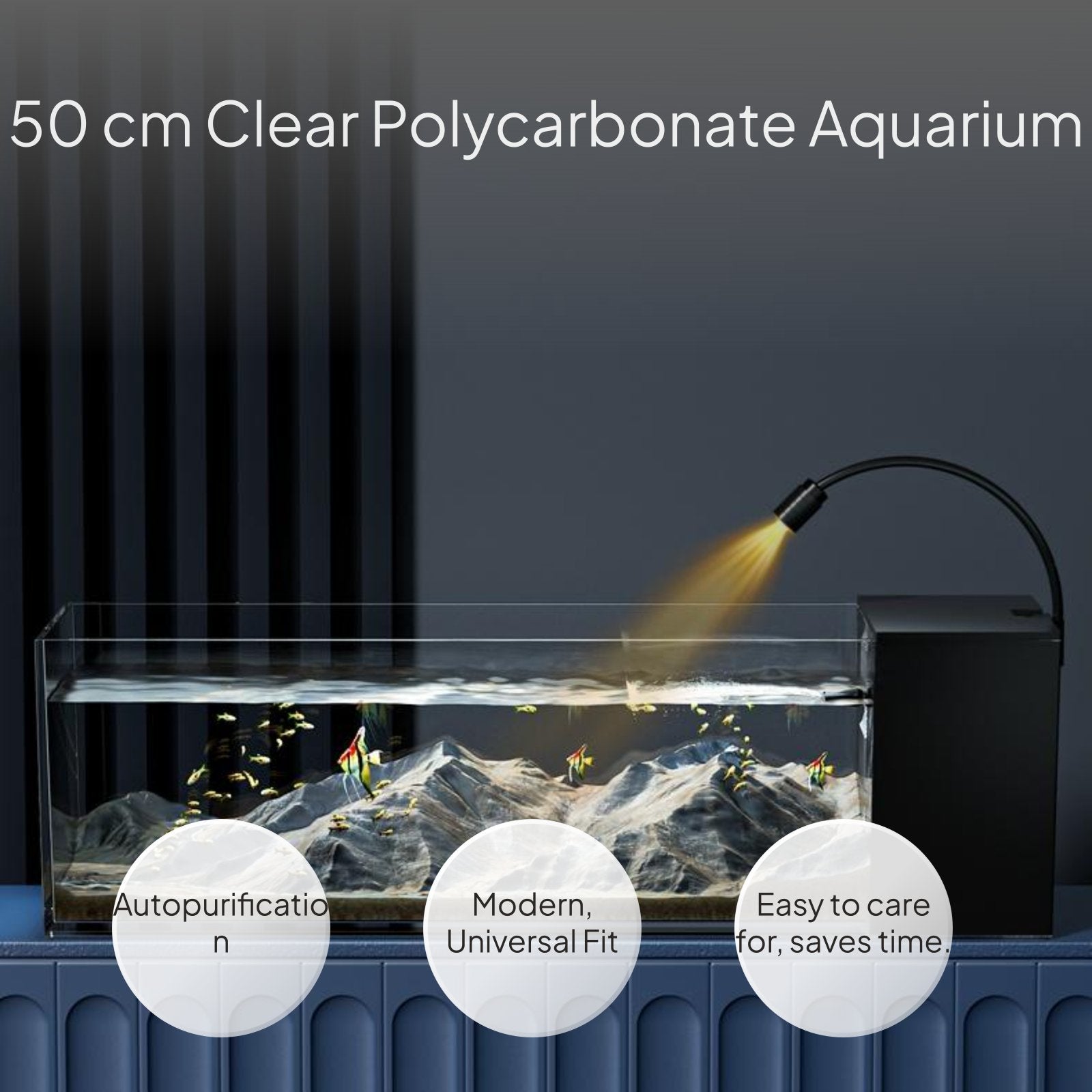 Desktop Flow Aquatic Habitat with Side Purifier, PC Material
