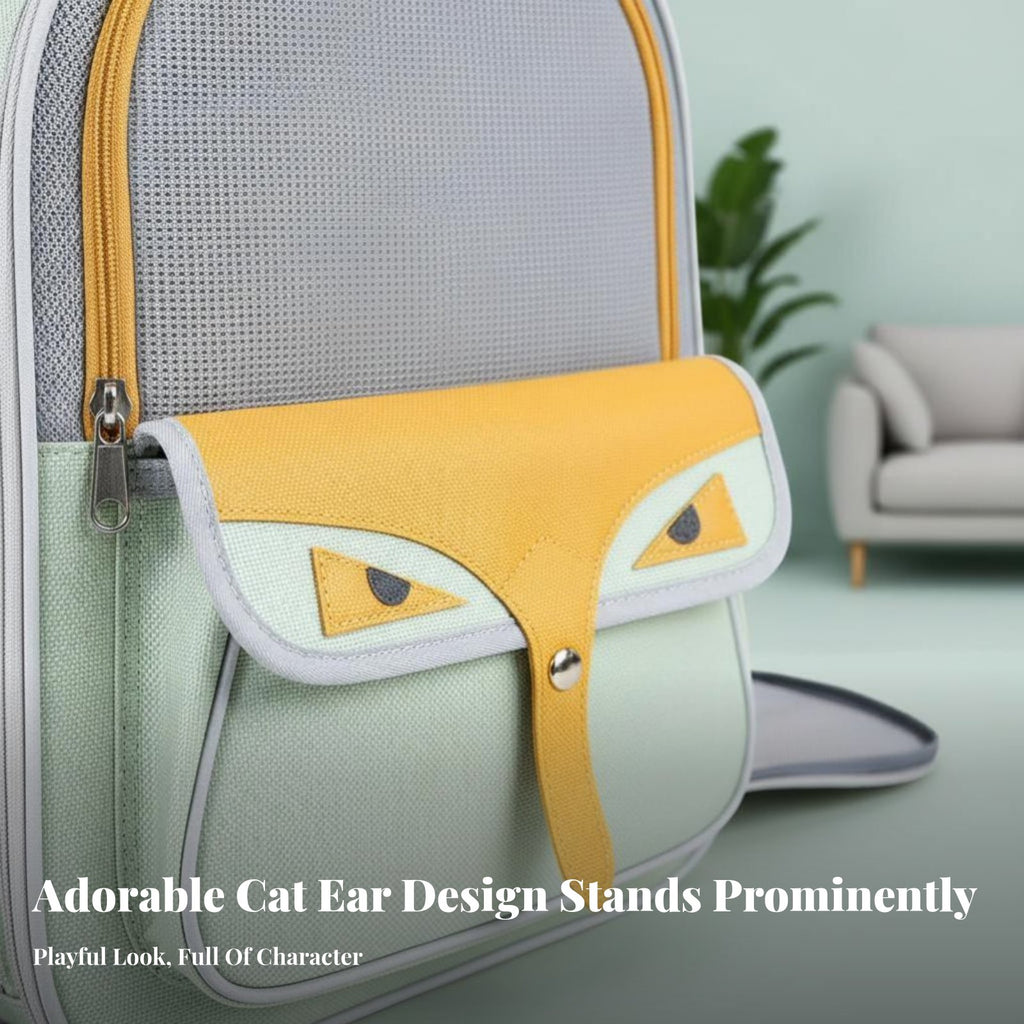 Expandable Cat Backpack Side Storage Pockets Expandable Mesh Rucksack for Hikers