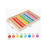 Wooden Tray Ball Game Raised Sides Learning Toy Hand-Eye Coordination