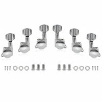 6 Pieces Locking Guitar Tuning Machines Metal Alloy Electric Instrument Tuning Pegs Anti-Rust Locking String Tuning Machines for Live Performance