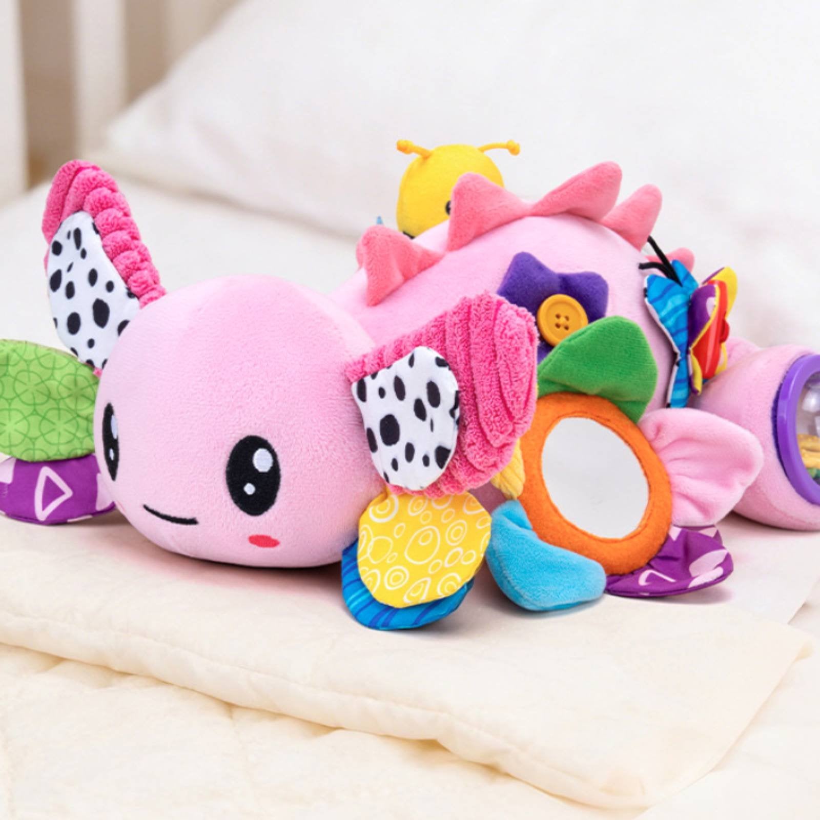 Sensory Soft Toy Soft Stuffed Baby Salamander Rolling Bead Ball for Infants