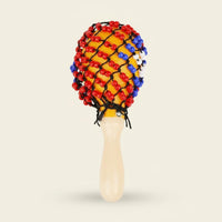 Wooden Maracas Wood Handle Beaded Maracas Materials Wooden Maraca for Kids, Beginners, Stage Performance, Party