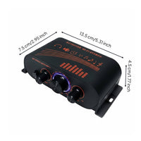 12V Car Audio Amplifier LED Indicator Light 2 Channel Stereo Amplifier