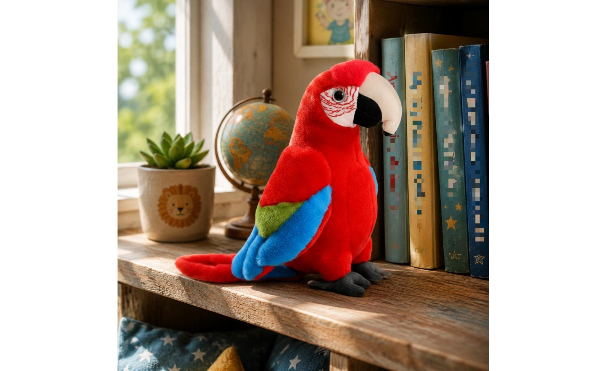 Parrot Stuffed Creature Cute Realistic Bird Stuffed Toy Soft