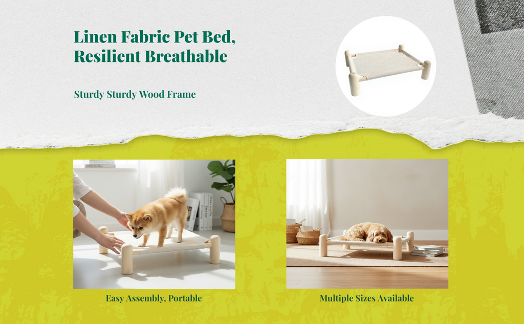 Elevated Dog Bed, Breathable Mesh, Non-Slip, Indoor/Outdoor