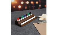 Wooden Guitar Pick Holder Double-Row Slots Guitar Pick Display Box for Teaching