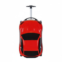 Kids Car Shaped Luggage Telescopic Handle Child's Sit on Suitcase Lightweight 3D Cartoon Car Suitcase for Young Children, Vacation, Airport