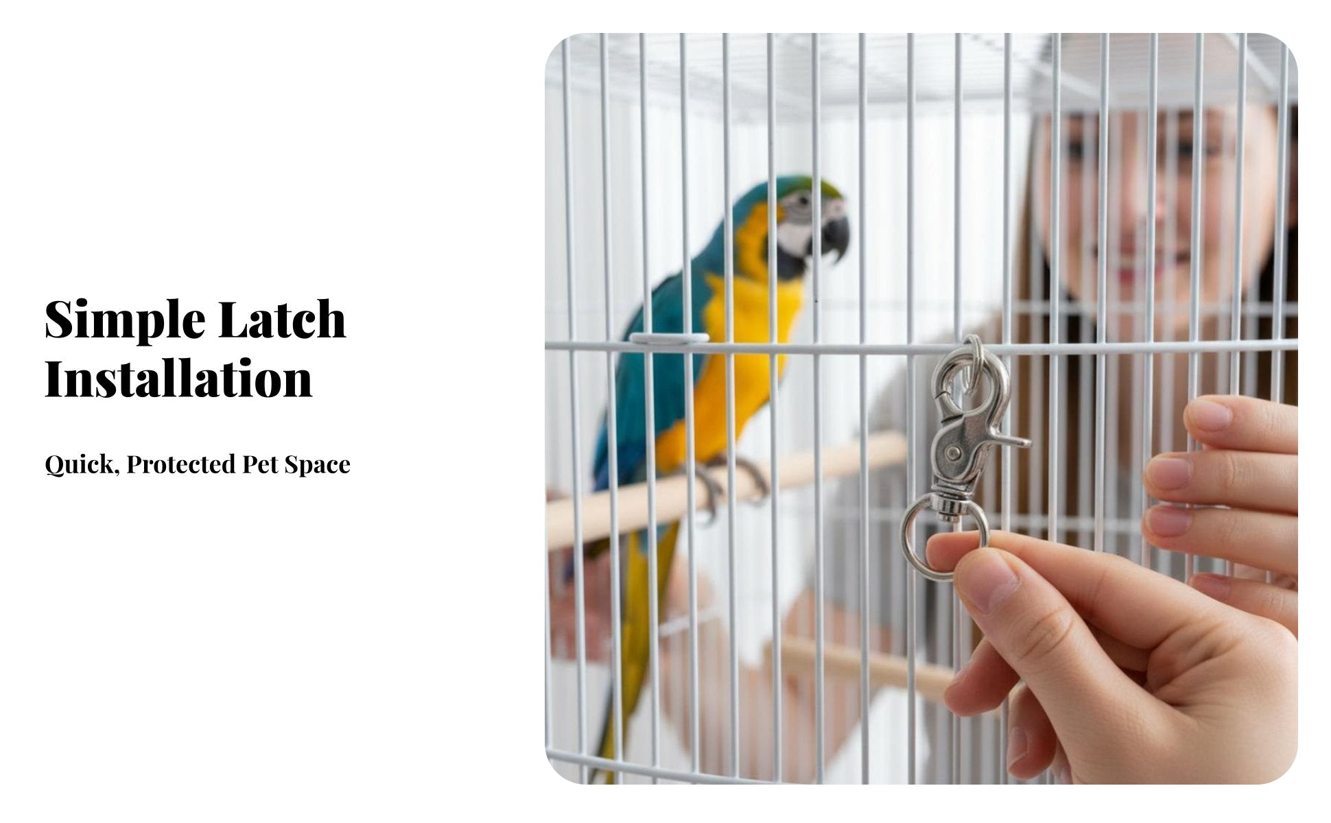 Antireleffortless latch strong rotating metal Clasp Sturdy for Aviaries, Kennel